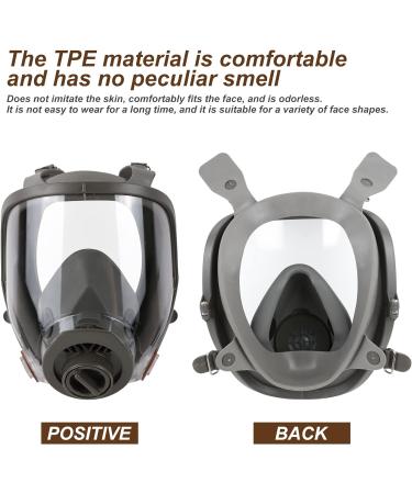 Reusable full face mask with activated carbon air filter for protection from gases dust spray paint welding chemicals and other work - Buy Online on GoSupps.com