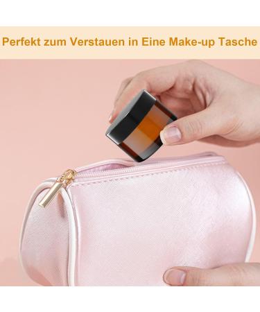 Havacue 10-Piece 30ml Amber Glass Cans - Perfect for Cremation Cosmetics Ointments & Candles | Refillable Brown Glass Containers for International Shipping - Buy Online on GoSupps.com