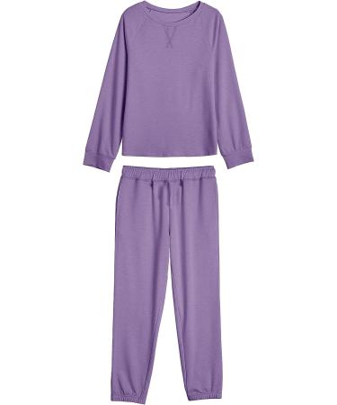Apbondy Girls Purple Sweatpants Set | Casual Loungewear Tracksuit 11-12 Years - Buy Online on GoSupps.com