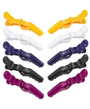 Pastel Gator Hair Clips - 10 Piece Set for Styling & Sectioning | Non-Slip Alligator Clips - Buy Online on GoSupps.com