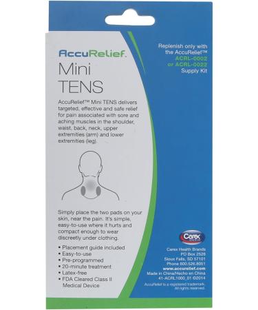 AccuRelief Mini TENS Electrotherapy Pain Relief System - Fast, Portable Pain Relief - Buy Online on GoSupps.com