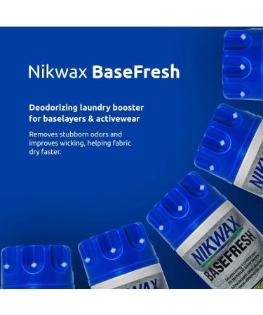 Nikwax BASEFRESH 300ml Deodorising Sports Fabric Conditioner for Next To Skin Clothing. Deodorizes Accelerates Drying & Improves Wicking Of Technical Base Layers. Easy to Use In Washing Machine - Buy Online on GoSupps.com