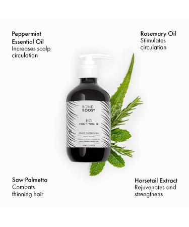 BondiBoost HG Conditioner 10.14 fl oz - Promotes Healthy Scalp & Follicles - Reduce Split Ends - Thicker, Fuller Hair for Women & Men - Vegan & Cruelty-Free - Australian Made - Buy Online on GoSupps.com