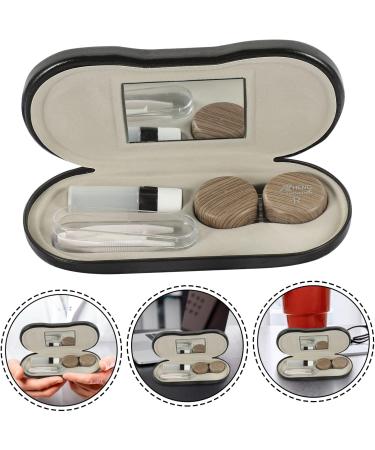 Pretyzoom 2-in-1 Glasses Case & Travel Kit - PU Leather Sunglasses Holder & Contact Lens Case | International Shipping - Buy Online on GoSupps.com