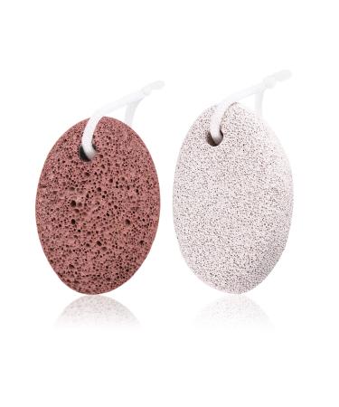 Uoking Pumice Stone for Feet 2 PCS Natural Lava Scrubber Callus Remover for Removing Dead Skin/Hard Skin Foot File for Skin Exfoliation
