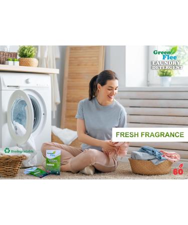 Buy Green Flee Laundry Detergent Sheets - Fresh Fragrance Eco-Friendly No Plastic Jug 60 Loads (30 Sheets) - International Shipping Available - Buy Online on GoSupps.com