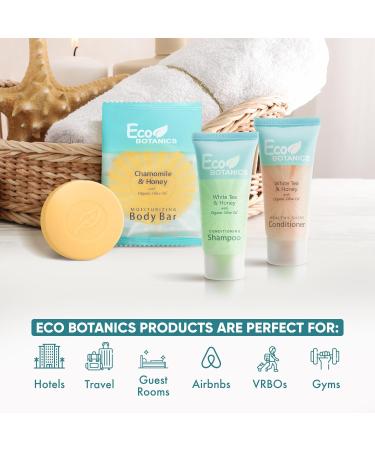 Eco Botanics Hotel Soaps & Toiletries Bulk Set | 150-Piece Amenities Kit for Hotels & Airbnb | Travel Size Shampoo Conditioner & Bar Soap - Buy Online on GoSupps.com