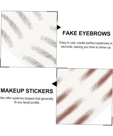 WOONEKY 8pcs Imitation Eco Eyebrow Sticker Transfer Eyebrow 6d Hair-like Eyebrows Fake Transfer Stickers - Buy Online on GoSupps.com