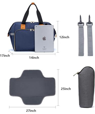 Axcone Sac   Langer Imperm able pour B b | Fourre-Tout avec Matelas   Langer & Porte T tine - Sac de Voyage Bandouli re en Bleu - Buy Online on GoSupps.com