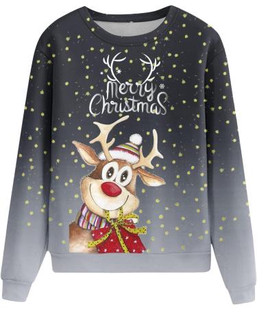 Funny Ladies Long-Sleeve Christmas Sweater Reindeer Elf & Santa Jumpers | Holiday Apparel for Women - Buy Online on GoSupps.com