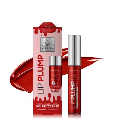 Lady Venezia Lip Plumping Volumizing Lady Venezia Instant Filling Effect Lip Plumper With Hyaluronic Acid Volume and Hydration (Classic Red 10 ml)