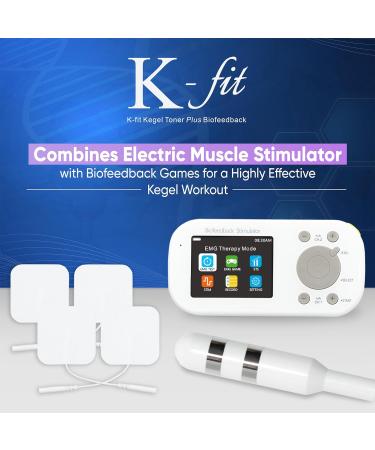 K-fit Kegel Toner Plus Biofeedback | Pelvic Floor Exercise Device for Incontinence | 22 Stim Programs & 6 Biofeedback Games - Rechargeable Full Color LCD - Buy Online on GoSupps.com