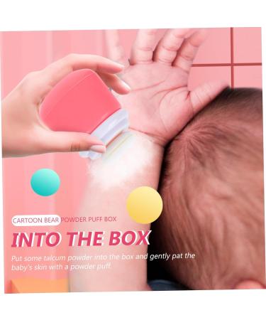  Beatifufu Box Powder Powder Container Powder Powder Container Powder Puff Body Care Baby Villi Loose Sponge Travel Cartoon Makeup Bag - Buy Online on GoSupps.com