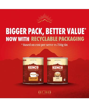 Kenco Cappuccino Instant Coffee 1kg Tin - Pack of 1, 750g Cappuccino - Premium Quality - Buy Online on GoSupps.com