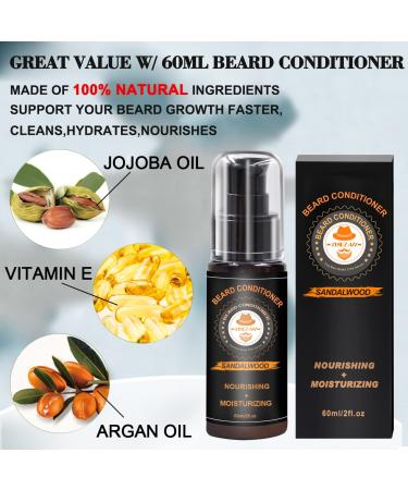 Beard Grooming Kit 2 Pack - Beard Oil, Balm, Brush, Shampoo, Comb, Scissors, Storage Bag, E-Book - Beard Growth Care Gifts for Men - Buy Online on GoSupps.com