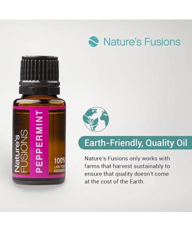 Nature's Fusions Peppermint (Supreme) 100% Pure and Natural Essential Oils Undiluted Therapeutic Grade for Aromatherapy and Topical Use .5 Fl Oz (Pack of 1) (15 mL) - Buy Online on GoSupps.com