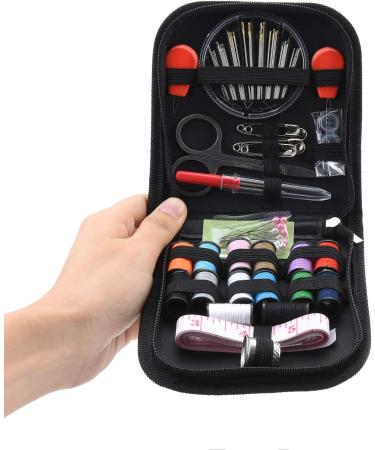 Sewing Kit - Portable DIY Sewing Supplies with Accessories for Beginners and Travelers - Premium Black Carrying Case Included - Buy Online on GoSupps.com