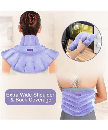 REVIX Microwave Heating Pads Set - Back Pain Relief, Neck Shoulder Wrap, Eye Mask - Purple - Buy Online on GoSupps.com