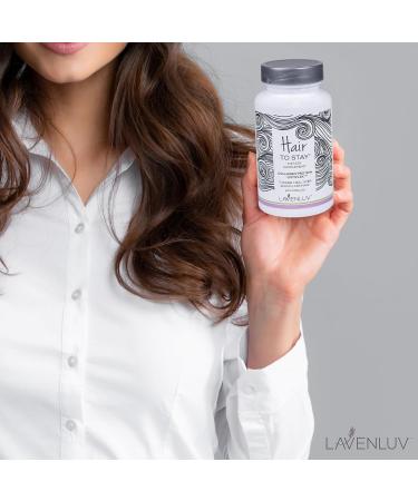 Hair to Stay - 60 Growth Pills - Collagen Peptides Capsules - Lavenluv - Thicker - Supplement - Biotin Vitamins - Growth - Loss Thinning - Buy Online on GoSupps.com