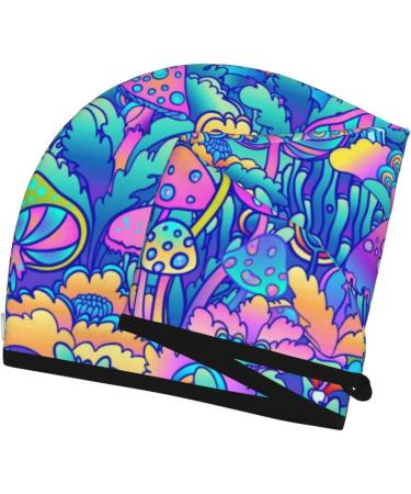 Colorful Mushrooms Microfiber Hair Towel - Super Absorbent Coral Velvet Wrap for Long Curly & Thick Hair - Quick Dry Hair Cap for Women - Buy Online on GoSupps.com