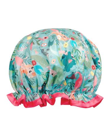 allydrew Reusable Women's Waterproof Shower Caps for Long Hair  Mermaids O/S Mermaids