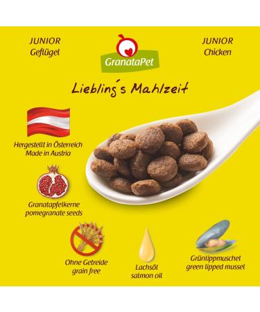 Granatapet Liebling's Meal Poultry Junior - Grain-Free Sugar-Free Dry Dog Food (4 Pack 4 x 1.8 kg) - Premium Nutrition for Puppies - Buy Online on GoSupps.com