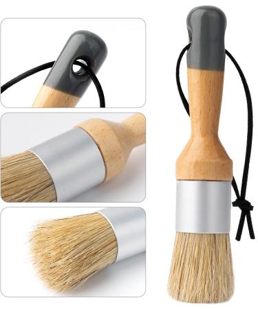 Mister Rui 3pcs Chalk Wax Paint Brush Set for Furniture - Natural Bristles, Ideal for Chalk, Acrylic, and Milk Paint - Stencil Brushes, No Shedding - Buy Online on GoSupps.com