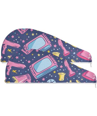 Super Absorbent Movie Elements Hair Towel 2 Pack - Quick Dry Turbans for Women & Girls | Best Hair Drying Solution - Buy Online on GoSupps.com