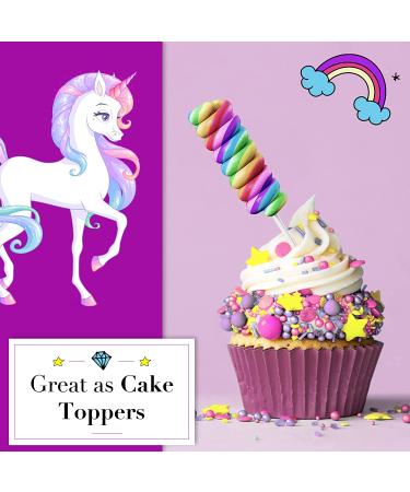 Unicorn Candy Lollipops 20pk - Rainbow Swirl Party Favors for Unicorn Birthday & Pinata - Buy Online on GoSupps.com