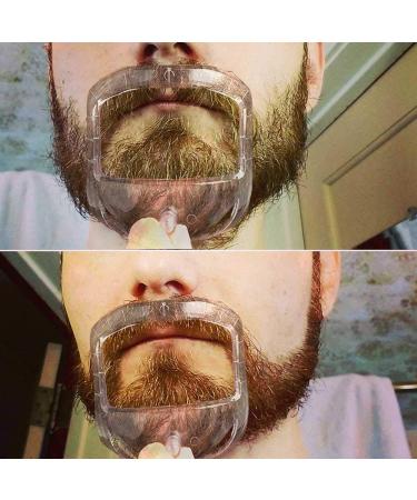 Beard Shaping Tool Set for Men - Transparent - 5 PCS Grooming Template for Goatee, Mustache, Face Hair Styling - Buy Online on GoSupps.com