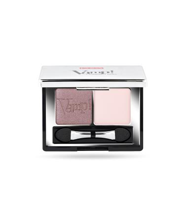 Pupa Milano Vamp! Compact Duo Eyeshadow - Adjustable Coverage And Great Blendability - High Concentration Of Pigments - Extra Fine And Texture - 003 Soft MaUVe - 0.078 Oz