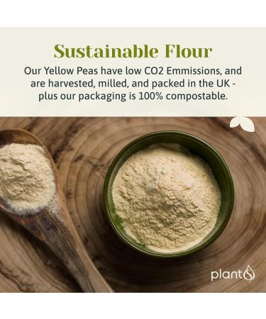 Plant S Yellow Pea Flour 500g - Gluten Free All Purpose Flour for Baking/Cooking - Vegetarian/Vegan - High Protein/Fiber, Low Fat - Buy Online on GoSupps.com