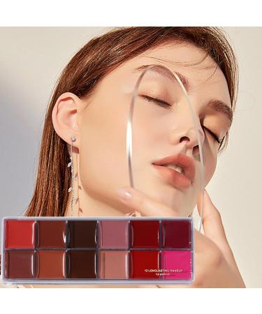  Jingmiger 12 Lipstick Palette - Matte Velvet Makeup Palette with Creamy Shades | Universal Shades Lightweight Gloss Soft Texture Ideal for Adult Women and Teenagers - Buy Online on GoSupps.com