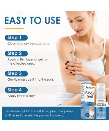 Advanced Scar Cream Gel - Effective Scar Treatment for Face & Body | Remove Surgical Scars C-Section Stretch Marks Acne & More - Buy Online on GoSupps.com