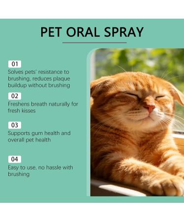 Spray de soin buccal pour animaux de compagnie - 100 ml de nettoyage instantan r duction d'accumulation produit de soin de fra cheur buccale | Pour la sant des chats chiots animaux domestiques - Buy Online on GoSupps.com
