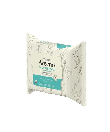 Buy Aveeno Calm + Restore Fragrance-Free Makeup Removing Wipes | 25 Count - Buy Online on GoSupps.com