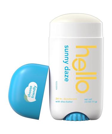 hello Sunny Daze Aluminum Free Deodorant for Women and Men with Shea Butter 24-Hour Freshness Baking Soda Free Deodorant Dermatologically Tested 2.6 oz Deodorant Stick 2 pack Sunny Daze 2.6 Ounce (Pack of 2) - Buy Online on GoSupps.com