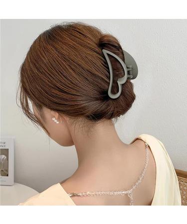 6 PCS Heart Shaped Claw Clips for Women - Matte Hair Claw Clips for Medium Hair - Nonslip Hair Clips for Thin, Curly, and Thick Hair - Buy Online on GoSupps.com