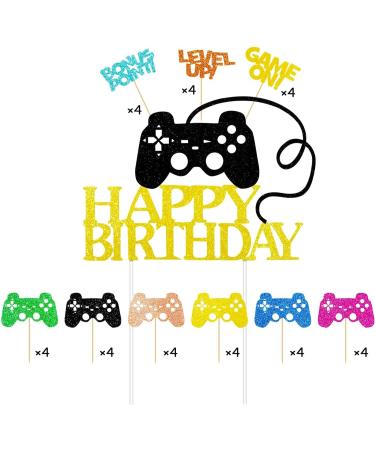 37 Pcs Video Game Controllers Cupcake Toppers Gamer Cake Topper Decoration Video Game Cupcake Topper Supply for Kids Gaming Themed Birthday Party Supplies Favors - Buy Online on GoSupps.com