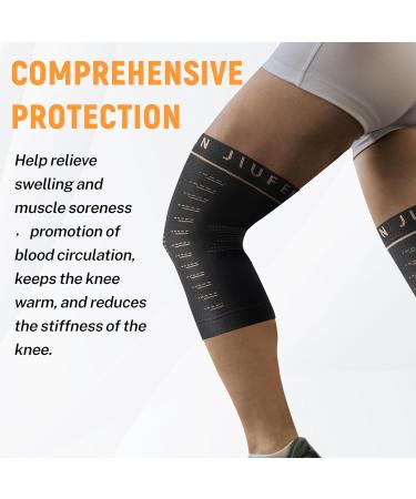 JIUFENTIAN Copper Knee Sleeve for Arthritis & Joint Pain Relief - Unisex Medium | Ideal for Fitness Running & Weightlifting - Buy Online on GoSupps.com