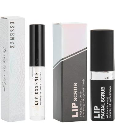 Lip Scrub Exfoliator & Moisturizing Serum Kit - Hydrating Lip Care Set for Repair and Gloss - Buy Online on GoSupps.com