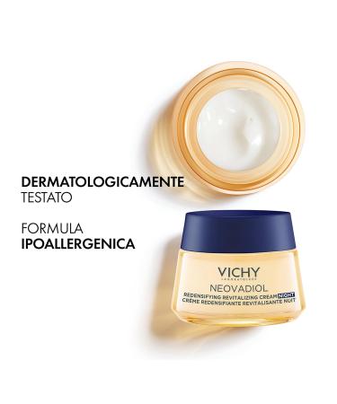Vichy Neovadiol Peri MENOPAUSE NIGHT Face Cream for Women 50 plus. Plumping & Densifying Face Moisturizer with Hyaluronic Acid Proxylane & cooling Menthol. Fights wrinkles elasticity dullness. 50ML - Buy Online on GoSupps.com