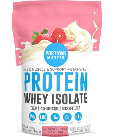 Portions Master CFM Whey Isolate Protein Powder Neapolitan Bundle Chocolate Brownie Vanilla Ice Cream & Strawberries and Cream (3 Flavor Pack) - Buy Online on GoSupps.com