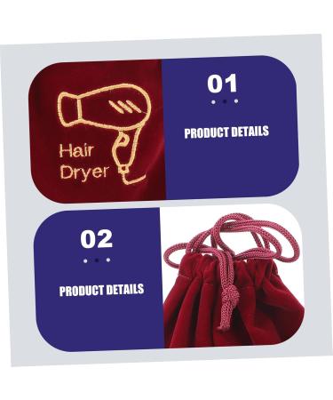 Baluue 2 Pcs Storage Bag Hair Dryer Storage Pouch Hairdryer Bag for Travel Hair Dryer Organizer Fabric 36.5X26.5X1CM Assorted Color - Buy Online on GoSupps.com