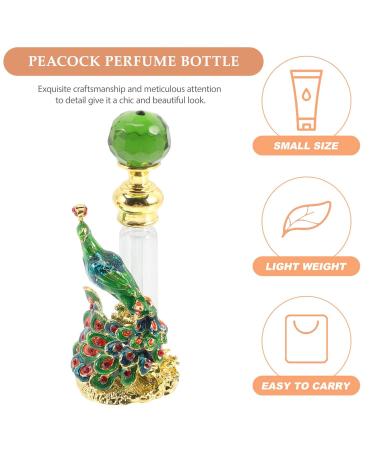 Beaupretty Vintage Peacock Perfume Bottle - Elegant Green Crystal Essential Oil & Fragrance Decor - Buy Online on GoSupps.com