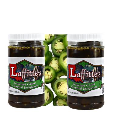 Laffitte's Sweet Candied Jalapeno Pepper Slices 12 Ounce Jar 2 Pack | Perfect Over Your Favorite Cheese and For Stuffing Your Bacon Wrapped Meats On The Grill | Add A Perfect Kick To Any Entree