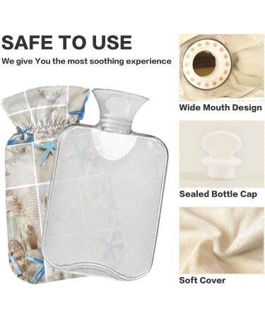 Buy Naanle Summer Shells 2L Transparent Hot Water Bottle | Large Heat & Cold Therapy for Pain Relief | Bed & Foot Warmer - Buy Online on GoSupps.com