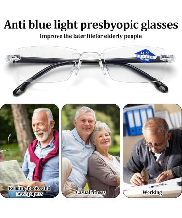 FDJZXW Frameless Autozoom Reading Glasses - Lightweight Anti-Blue Light Focus Glasses for Men & Women - Buy Online on GoSupps.com