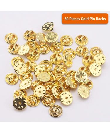 100PCS Metal Locking Pin Backs - Lapel Pin Clutch Back - Butterfly Clutch for Badge Holder - Buy Online on GoSupps.com