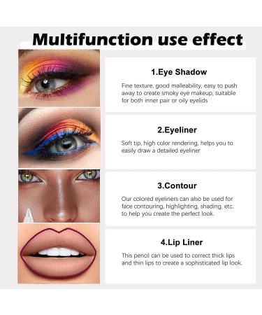 6Pcs Blue Glitter Eyeliner Pencils Set - Waterproof Colored Eye Liner Set for Women - Buy Online on GoSupps.com